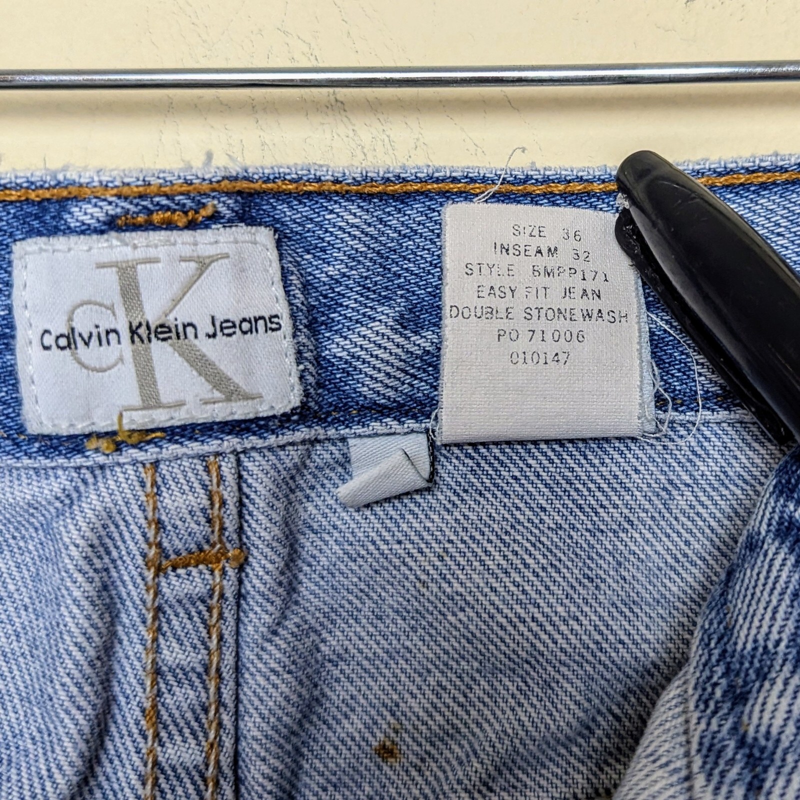 Vintage 90s Calvin Klein Jeans Mens 35x27 Denim Doubl… - Gem