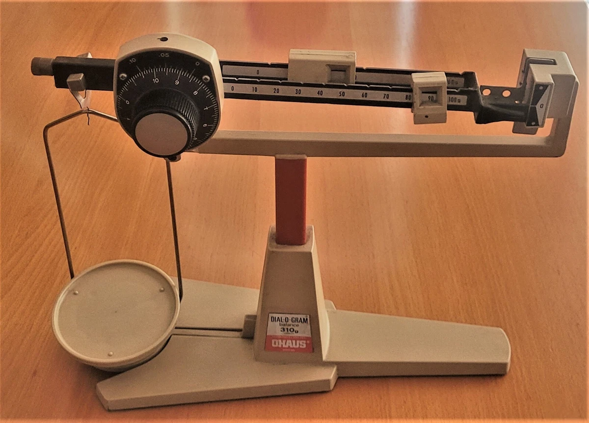 VINTAGE OHAUS DIAL O GRAM BALANCE 310 GRAM CAPACITY SCALE TESTED