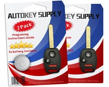 New Replacement for Honda Remote Head Key Fob 3B FCC# N5F-S0084A (2 Pack)