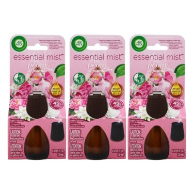 Air Wick Essential Mist Refill, Peony & Jasmine, 0.67 Oz ( 3-Pack )