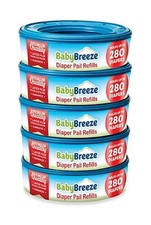 Diaper Pail Refill Bags Playtex Diaper Genie1400 Count 5-Pack By BabyBreeze