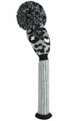 Just4Golf Leopard Hybrid Golf Headcover - Gray/Black/White