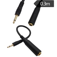 1x 1FT 3.5mm 1/8" Male to 6.35mm 1/4 Female Mono Audio Adapter Converter Cable
