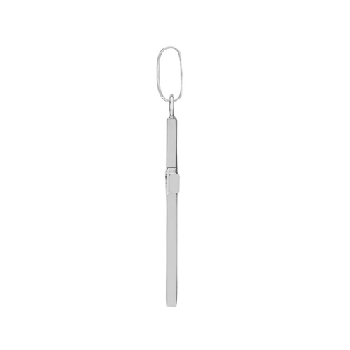 Ciondolo Croce Set Diamanti Oro Bianco 9ct 0,03 Carati - Catene Disponibili (9X090) - Foto 2 di 2