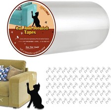 Anti-Scratch Cat Scratching Deterrent Tape, 25cm x 3m Transparent Clear Cat Scra