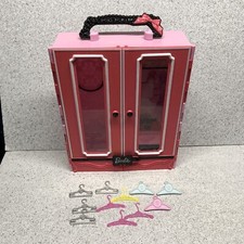 2013 Mattel Barbie Closet Carrying Case Wardrobe With Hangers