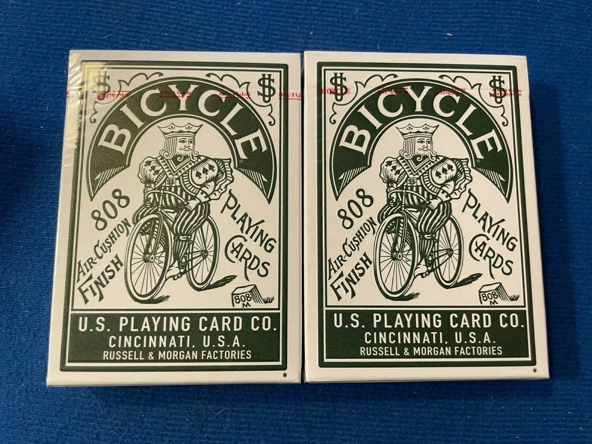 Bicycle 808 1 Brown and 1 Green Playing Cards Set New and Sealed