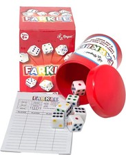 - Farkle Classic Dice Game w/ 6 Colored Dice, 1 Convenient Dice Cup for Easy ...