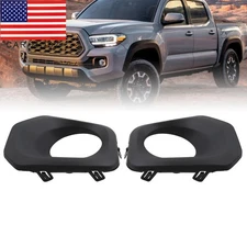 Bumper Fog Light Cover Bezel Left + Right Side For Toyota Tacoma 2016-2022