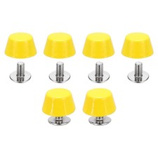 6 Sets 12mm / 1/2" Purse Handbag Feet Round Flat Studs Yellow 