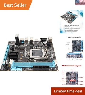 Intel H61 LGA 1155 Desktop Motherboard with Dual Processor Support and M.2 Slot