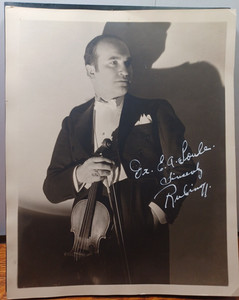 30's Signed Autographed Russian Violinist David Rubunoff 8 x 10 Photo RRP 888