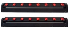 2 Rockville MOTIONSTRIP Moving Head RGBW Color Strip Wash/Beam Light Bars