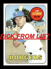 1969 Topps Baseball #7-306 VG-EX Pick From List ALL PICTURED yy4