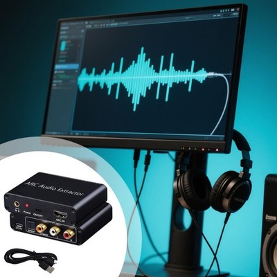 HDMI ARC Audio Extractor Konverter Adapter Für Optische Faser Koaxia 192KHz