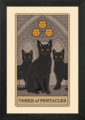 Drei der Pentakel gerahmtes Wandbild Poster Leinwanddruck Bild
