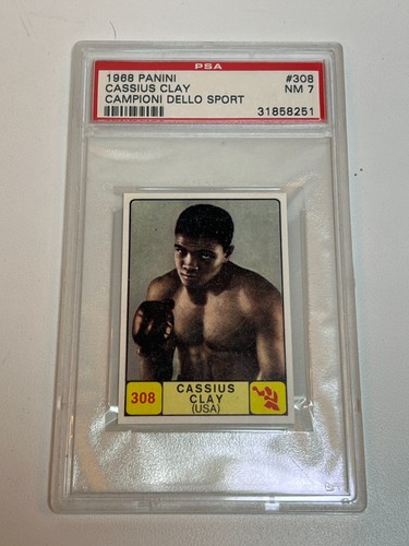 1968 Panini Campioni #308 Cassius Clay Muhammad Ali PSA 7 The Greatest HOF