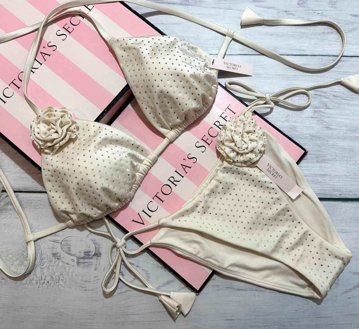 Beige Solid Bikini Swimwear for Women for sale | eBay
