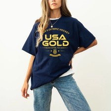 USA Gold Hockey Shirt 2026 Champions Milano Cortina Team TShirt