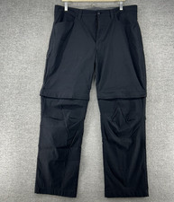 Eddie Bauer Convertible Hiking Pants Men Size 38x30 Black Outdoor