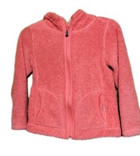 Girls Magellan Outdoors Size Medium Coral Fuzzy Hoodie Jacket Coat