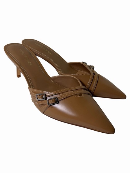 Marc Fisher Women's Amilia Pointed Toe Buckle Mule Dress Heel Size 9.5 OG $89