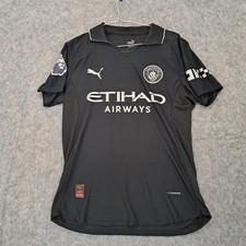 Manchester City Football Shirt Adults Small Black Puma #18 Casparij 2025 26 Away