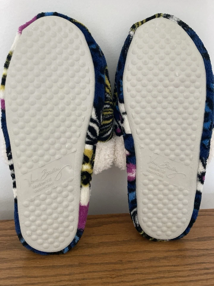 Zapatillas Vera Bradley Suela Acolchada Talla 7-8 Medianas Nuevas Foto 3 de 4