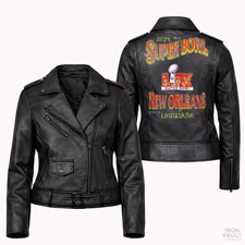 Rebecca Minkoff x WEAR Erin Andrews 2024 Super Bowl LIX New Orleans Leather Moto