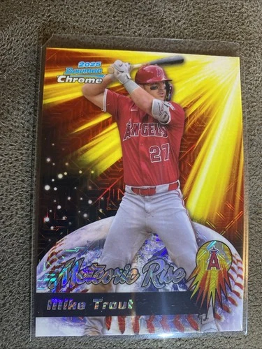 2025 Bowman Chrome Meteoric Rise Mike Trout #MR-2 Mojo Refractor COOL CARD!