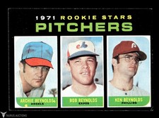 1971 Topps #664 Rookie Stars Archie / Bob / Ken Reynolds Card EX HIGH NUMBER. rookie card picture