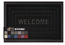100 Waterproof All-Season WeatherMax Doormat, 23x35, Durable Natural Rubber,...