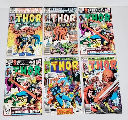 Z-210 VINTAGE 1979-1981 MARVEL COMICS LOT-THE MIGHTY THOR LOT!