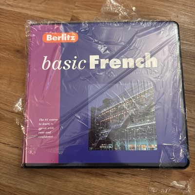 Basic French Course by Berlitz New sealed Audio Cassettes Study Guide Q30
