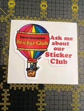 Vintage Stickers Decal Specialties BJ Rainbow Sticker Mod STICKER CLUB VERY HTF