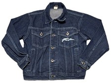 Vintage Fubu Boys Small Blue Button Up Denim Trucker Jacket Streetwear Y2K Vtg
