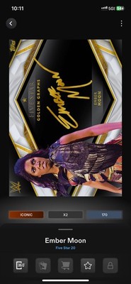Topps Slam WWE *Digital* 2020 Five Star Signature - Ember Moon 170cc ICONIC