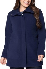 Denim & Co. Women's Fleece Bonded Sherpa Jacket Navy