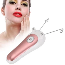 Cordless Electric Threading Hair Removal for Women, Ladies Face  Body Epilato...