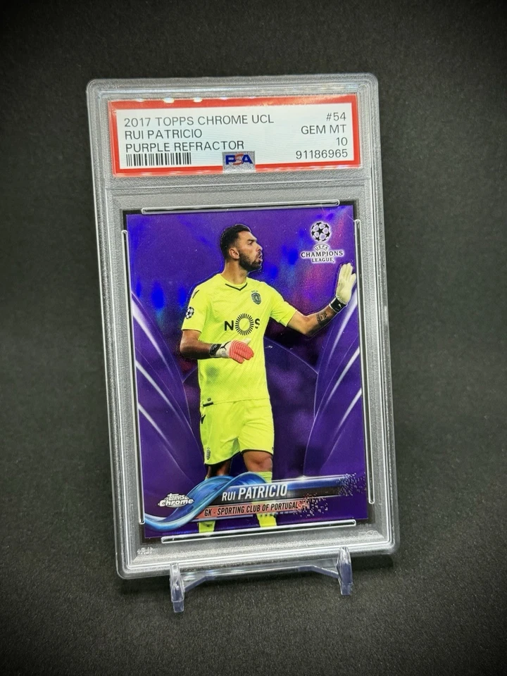 Rui Patricio 2017 Topps Chrome UCL Purple Refractor /250 PSA 10 Sporting - Image 2 of 3