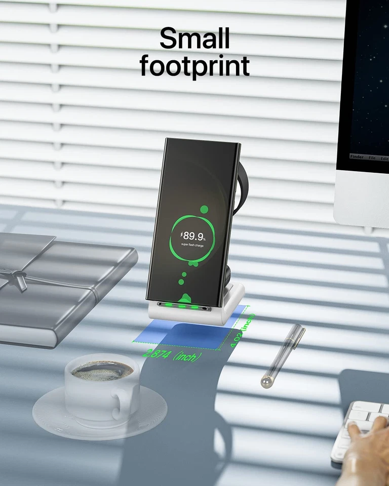 Estación de Cargador para Teléfono Samsung Galaxy, Reloj, Buds, 10 Foto 3 de 4