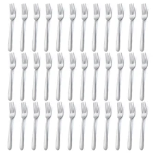 36-Piece Dinner Forks Set (8 inch), Stainless Steel Forks Silverware, Mirror ...