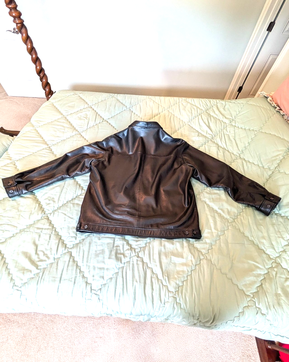 Ralph Lauren Polo Black Lambskin Leather Jacket | eBay