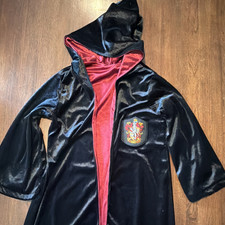Harry Potter Gryffindor Hooded Cloak Black/Red Velvet Kid  s Unisex