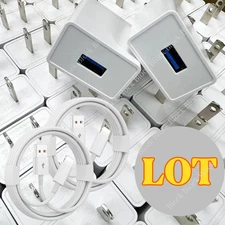  Fast Charger For iPhone 6 7 8 11 12 13 14 USB A Wall Charger Adapter Cable Lot