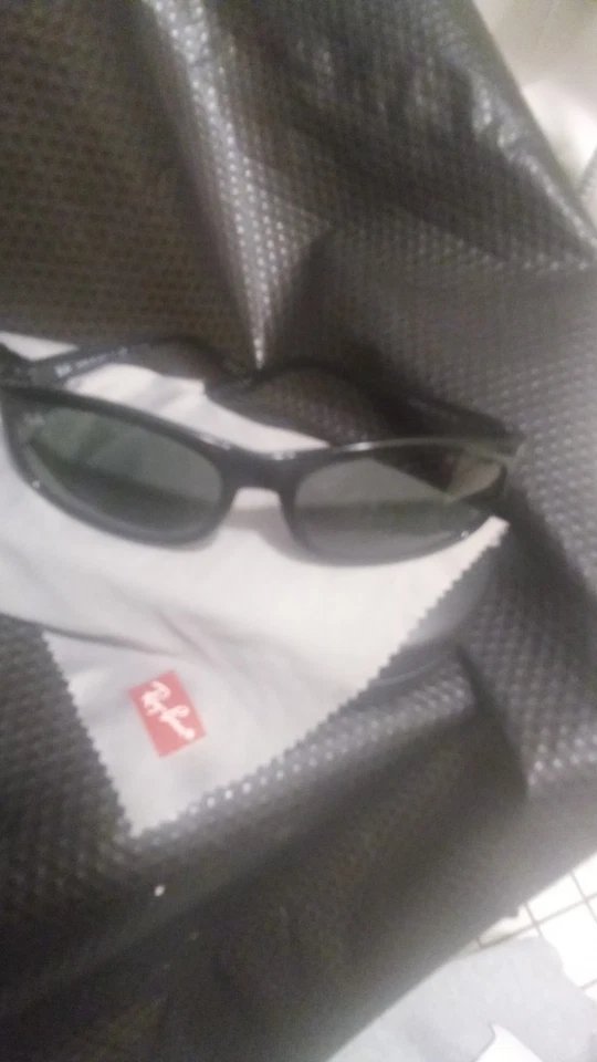 Ray Ban Sport PREDATOR Shiny Black POLARIZED Green Len Sunglass ITALY RB4115 - Image 3 of 3