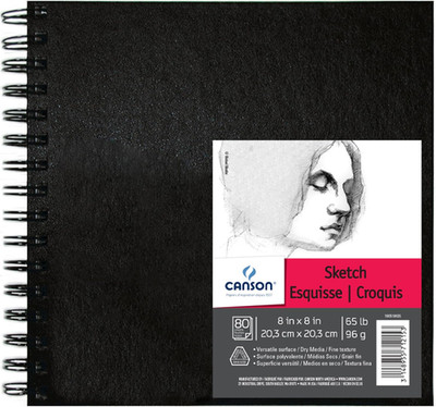 Artist Series Sketchbook, Wirebound Journal, 8X8 Inches, 160 Pages (65Lb/96G) -
