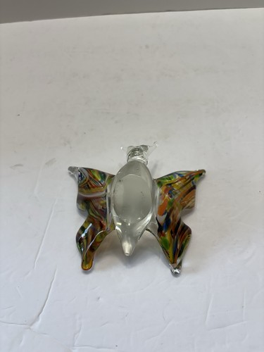 Murano Style multicolored 5 1/2” Glass Butterfly Paper Weight. - Picture 5 of 5
