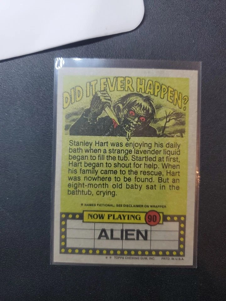Tarjeta Fright Flicks 1988 Alien Topps #90 (NM) Foto 3 de 3