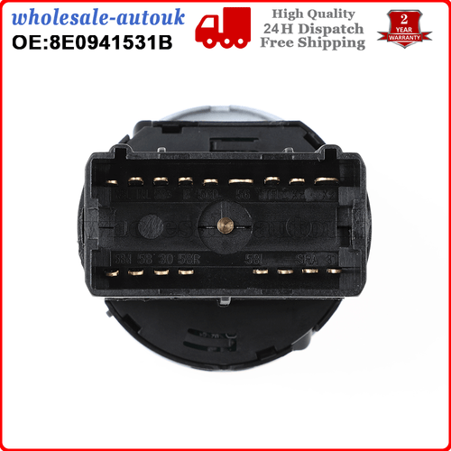 For AUDI A4 8E B6 B7 2000-2007 AUTO Headlight Light Fog Light Switch 8E0941531B - Picture 2 of 9